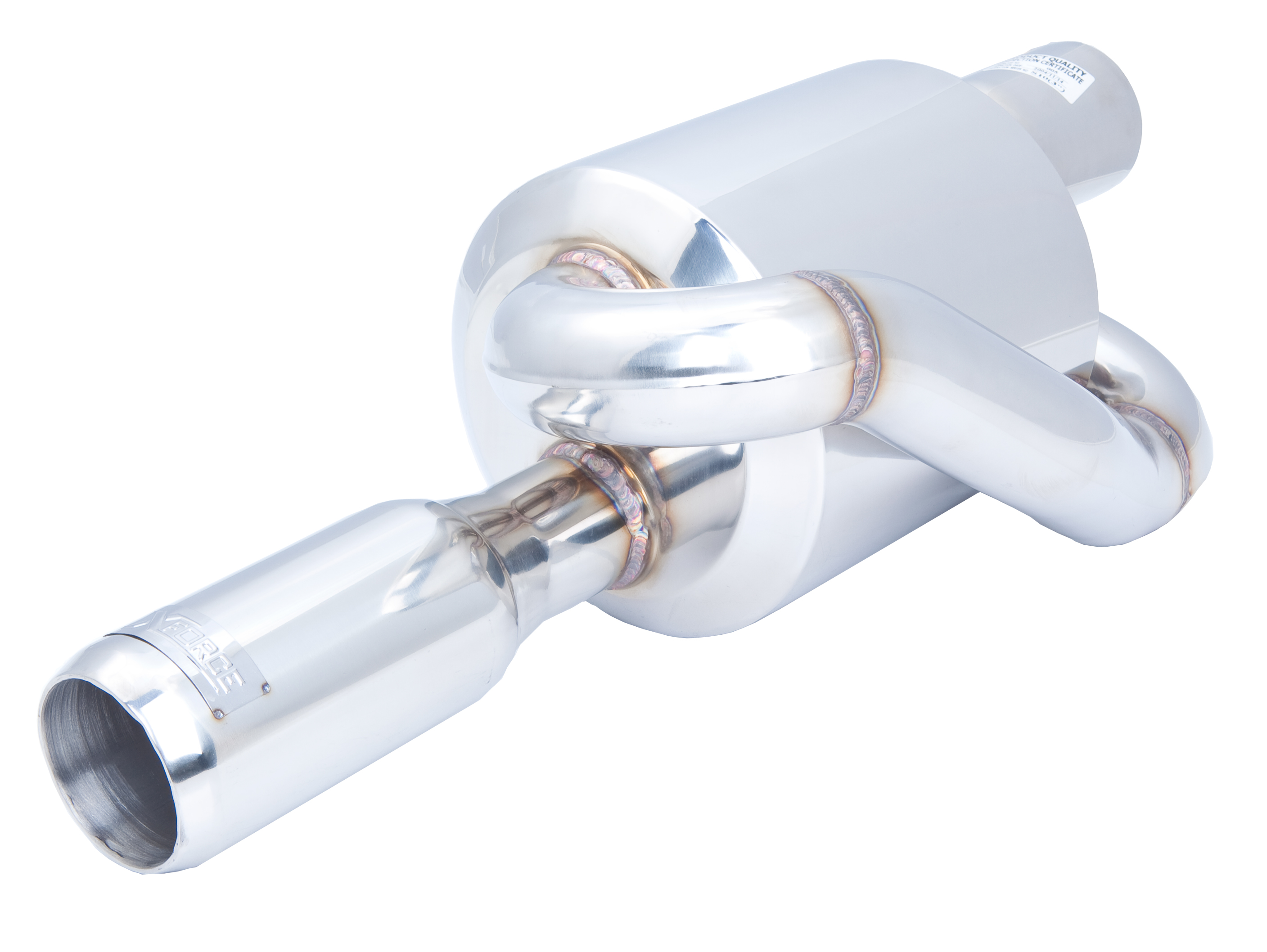 XForce 2.5" Twin Loop Round Muffler 3" OD Tip S102.5 75039163